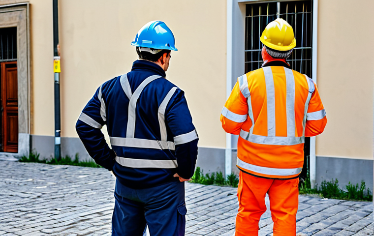 건설안전 실무 일지 작성법 - **Safety Training Session:** Construction workers, fully clothed in work attire, participating in a ...