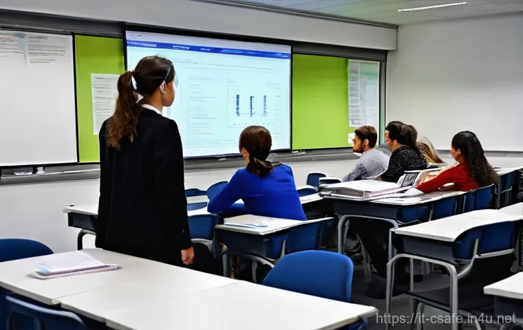 건설안전기사 응시료 및 시험 비용 정보 - **Prompt 1: The Intensive Safety Training Classroom**
A diverse group of adult students, male an...