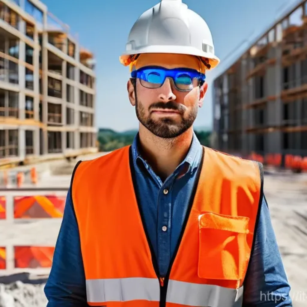 건설안전 기사 실기 합격생 인터뷰 - **Prompt 1: Modern Italian Construction Site with Tech-Savvy Safety Professional**
"A dynamic, h...