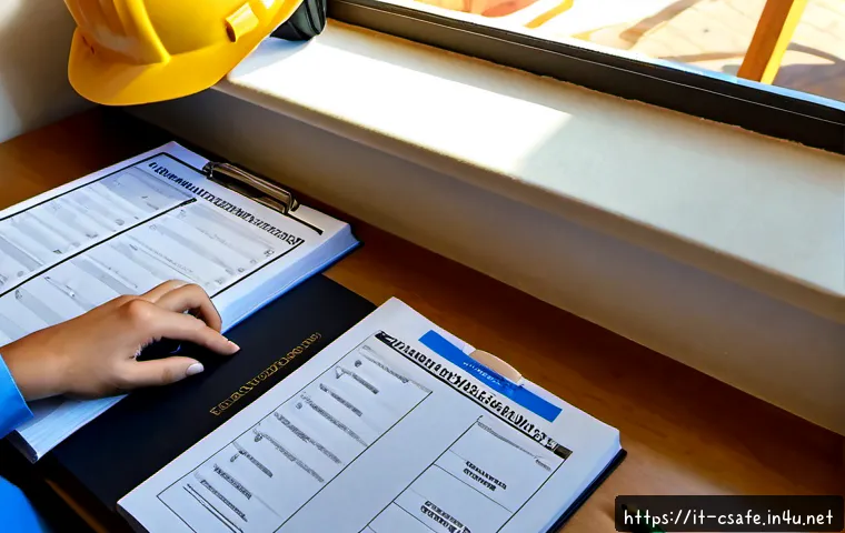 건설안전기사 필기 교재 추천 - Photorealistic overhead view of an Italian construction safety certification student comparing three...